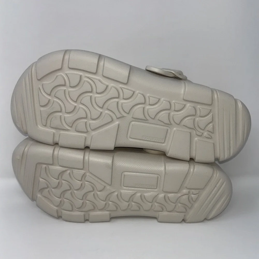 BIRKENSTOCK Unisex 43  Birki Flow EVA Sandal Slipper Eggshell